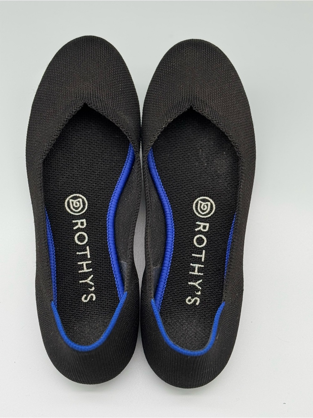 Rothy's The Flat Solid Black Rounded Toe Ballet Flats Classic‎ Women's Size 7